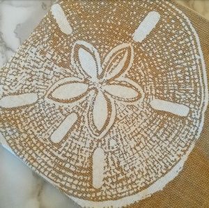 Burlap Carry-all Sand Dollar Design